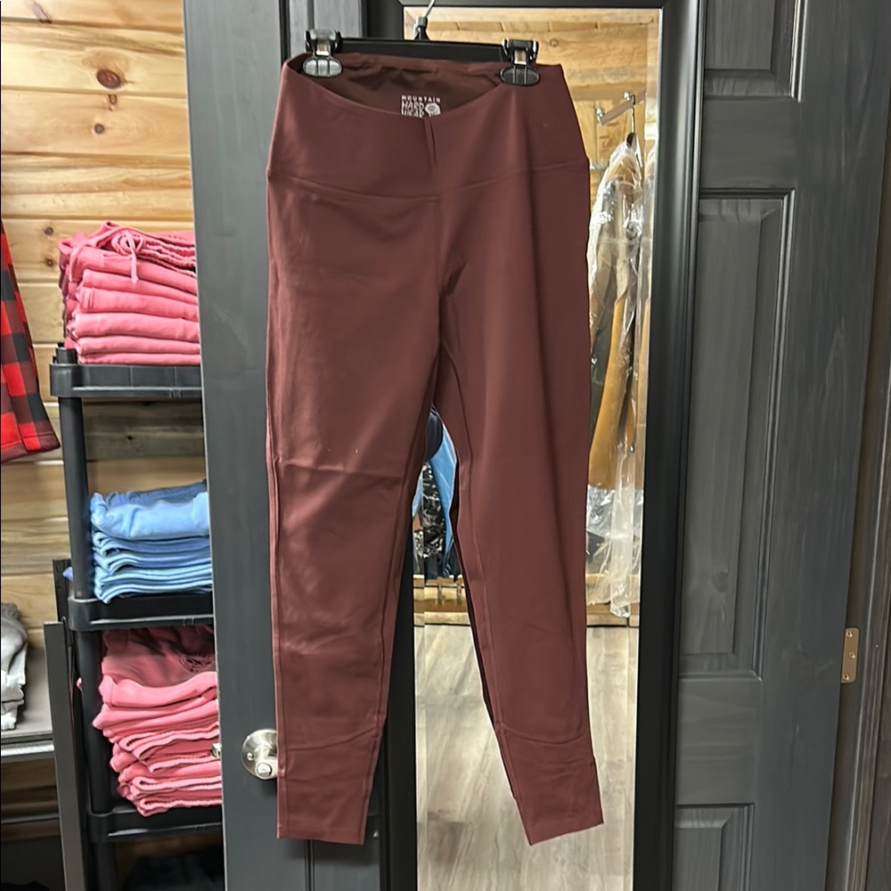 Mountain Hardwear Maroon High-Waisted Leggings